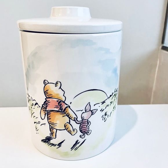 NWT Disney Winnie Pooh & Piglet Today is my New Favorite Day Cookie Jar Canister - Picture 6 of 13